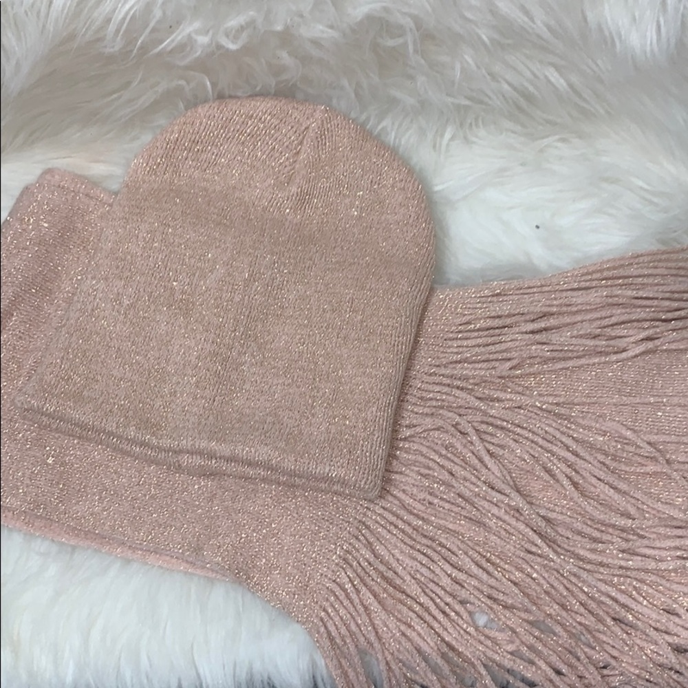 Baby pink scarves and hat/cap (hat comes free)